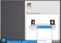 Screenshot of Share links with other participants in a Social Webinar chat window, while you talk
