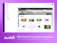 Screenshot of B2B Events that generate pipeline with fully customisable widgets and branding features
