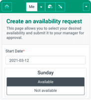 Screenshot of Adapt quickly and effortlessly: Automatically adapt your planning by taking into account the availabilities and absences entered directly into the software by your employees.