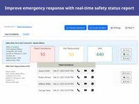 Screenshot of Real-time safety status reports to improve emergency response