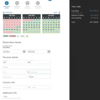 Screenshot of One of Planyo samples - default booking form