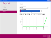 Screenshot of Storage usage screen in AhsayOBM client backup software