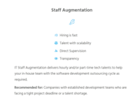 Screenshot of Select the Preferred Outsourcing Model - Staff Augmentation