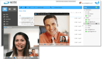 Screenshot of Video Chat/Conferencing:
Have face to face conversations with contacts on roster or contacts using third party apps like Gmail, Yahoo, etc.