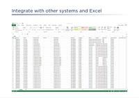 Screenshot of Integrate with other systems and Excel