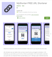 Screenshot of We Now Have a Mobile Android App That Allows Our Customers To Shorten On The Go
