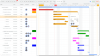 Screenshot of View Gantt Charts with fullscreen editor or viewer and edit Gantt Charts with illustrations, fonts, and vibrant chart colors.