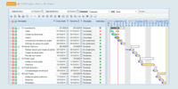 Screenshot of schedule with gantt chart