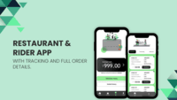 Screenshot of Restaurant App and Rider App