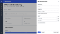 Screenshot of Using a Qubit Pro template to create a Visitor Pulse Survey to gather user information.