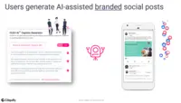 Screenshot of AI-powered post recommendations based on your brand narrative and employee value proposition
