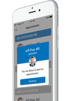 Screenshot of Convenient mobile application for patients.
