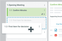 Screenshot of Meeting Agenda Feature