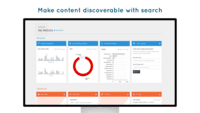 Screenshot of the Search Dashboard, used to set up and manage search, results and reporting. Users can curate and tune search results to serve users relevant content and drive specific actions on sites.