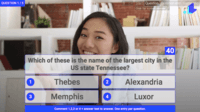 Screenshot of Live Trivia Game (Trivia Game Layer is added on top of a live video)