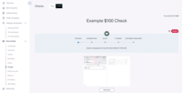 Screenshot of Lob's Checks API automates the printing and delivery of accurate, secure, and branded checks.