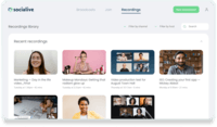 Screenshot of the central hub where users source, produce and publish video content.