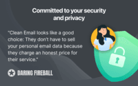 Screenshot of Committed to your security and privacy