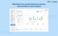 Screenshot of Add tasks, invite users, track the time worked for each project, and bill your clients just the way you want.