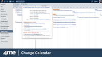 Screenshot of Change Calendar showing possible conflicts of changes