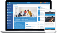 Screenshot of MangoApps offers digital workplace solutions that combine intranet, collaboration, messaging, learning & 50+ built-in integrations for your business.