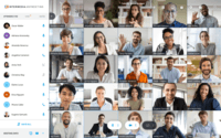 Screenshot of AnyMeeting Video Conferencing - Unite includes a built-in video conferencing  platform that allows you to maintain productivity with HD audio and video, screen sharing, and artificial intelligence capabilities on both mobile and desktop devices.