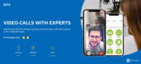 Screenshot of Mobile app which allows you to quickly find an expert and get consultancy about your topic of interest. It can be plumbing work or help with your taxes with an accountant specialist. You can quickly find competent assistance on a video call.