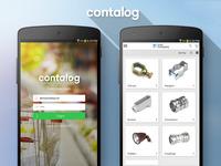 Screenshot of Products Showcased in Contalog App