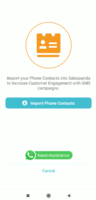 Screenshot of Easily import phone contacts to share content and engage with customers.
