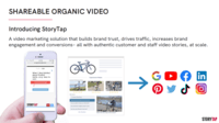Screenshot of StoryTap is a video marketing solution that increases traffic, engagement, and conversions with authentic customer and staff video stories, at scale.