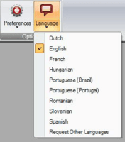 Screenshot of Language Configurations