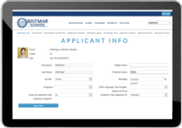 Screenshot of Online forms, applications, tailored processes, data updates, online admissions