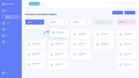 Screenshot of easy.jobs comes built-in with a structured candidate pipeline which allows companies to manage candidates through different recruitment levels. It can be used to create a new pipeline, customize it, delete an existing one, or reset it back to the default pipeline at any time. Users can drag and drop candidates into different levels in a few clicks.