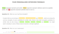 Screenshot of how VireUp gives personalized feedback to each user on the system.