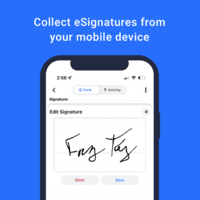 Screenshot of Collect eSignatures from your mobile or tablet device