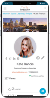 Screenshot of Mobile Profile Page