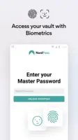 Screenshot of Access your vault with Biometrics
