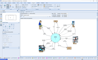 Screenshot of Systems Engineering modelling showing a Data Flow Diagram with main system connecting to external environment