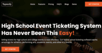 Screenshot of K12 ticketing home page first fold