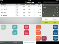 Screenshot of Using the ShopKeep app on an iPad