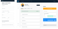Screenshot of Mobile applicant view and customer website view of DASH.