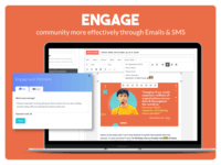 Screenshot of Engage your community with automated email and SMS reminders and thank you messages.