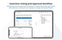 Screenshot of Conduct voting and hold review rooms to facilitate decision-making and approvals.