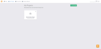 Screenshot of On the My Projects dashboard, users can manage their projects by creating folders to hold their surveys.