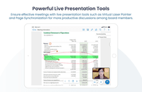Screenshot of Use powerful live presentation tools to ensure meetings are structured, engaging, and productive.