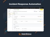 Screenshot of Incident response automation, with custom playbooks.