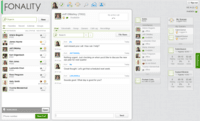 Screenshot of Chatting is easy in HUD as they are easily launched by hovering over a fellow user's avatar. Chats are also available within Groups and Conferences.