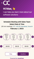 Screenshot of Scheduling Meeting