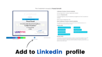 Screenshot of Add to Linding profile feature