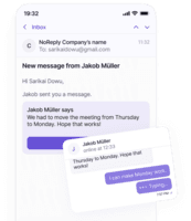 Screenshot of Email Notifications for Unread Messages
